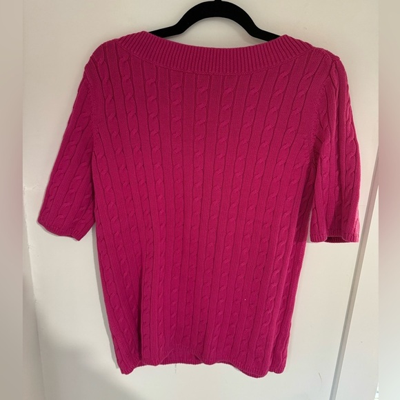 Talbots Pink Cable Knit Sweater - Picture 2 of 3